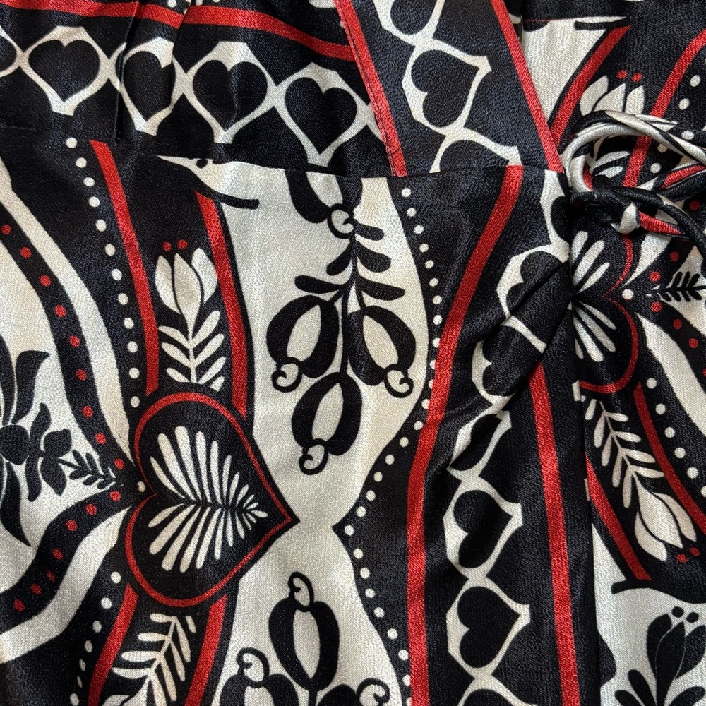 Farm Rio Passion Scarf Print Wrap Mini Dress Women's Medium New with Tags - Picture 10 of 14